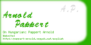 arnold pappert business card